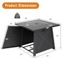30 Inch Square Propane Gas Fire Table with Waterproof Cover by LJGDeals