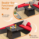 30 Inch Square Propane Gas Fire Table with Waterproof Cover by LJGDeals