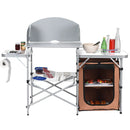 Foldable Outdoor BBQ Portable Grilling Table With Windscreen Bag by LJGDeals