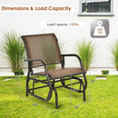 Outdoor Single Swing Glider Rocking Chair with Armrest by LJGDeals