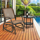 Outdoor Single Swing Glider Rocking Chair with Armrest by LJGDeals