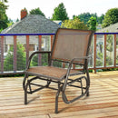 Outdoor Single Swing Glider Rocking Chair with Armrest by LJGDeals