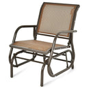 Outdoor Single Swing Glider Rocking Chair with Armrest by LJGDeals