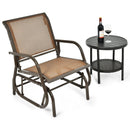 Outdoor Single Swing Glider Rocking Chair with Armrest by LJGDeals
