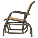 Outdoor Single Swing Glider Rocking Chair with Armrest by LJGDeals