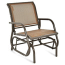 Outdoor Single Swing Glider Rocking Chair with Armrest by LJGDeals