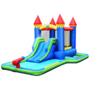 Inflatable Bounce House Castle Water Slide with Climbing Wall and 580W Blower by LJGDeals