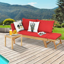 Adjustable Patio Convertible Sofa with Thick Cushion by LJGDeals