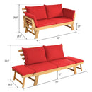 Adjustable Patio Convertible Sofa with Thick Cushion by LJGDeals