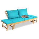 Adjustable Patio Convertible Sofa with Thick Cushion by LJGDeals