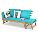 Adjustable Patio Convertible Sofa with Thick Cushion by LJGDeals