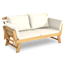 Adjustable Patio Convertible Sofa with Thick Cushion by LJGDeals