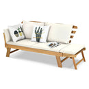 Adjustable Patio Convertible Sofa with Thick Cushion by LJGDeals
