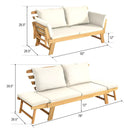 Adjustable Patio Convertible Sofa with Thick Cushion by LJGDeals