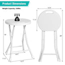 Set of 4 18 Inch Collapsible Round Stools with Handle by LJGDeals
