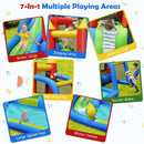 Inflatable Bounce House Splash Pool with Water Climb Slide Blower included by LJGDeals