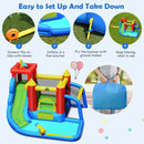 Inflatable Bounce House Splash Pool with Water Climb Slide Blower included by LJGDeals