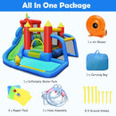 Inflatable Bounce House Splash Pool with Water Climb Slide Blower included by LJGDeals