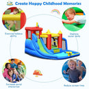 Inflatable Bounce House Splash Pool with Water Climb Slide Blower included by LJGDeals