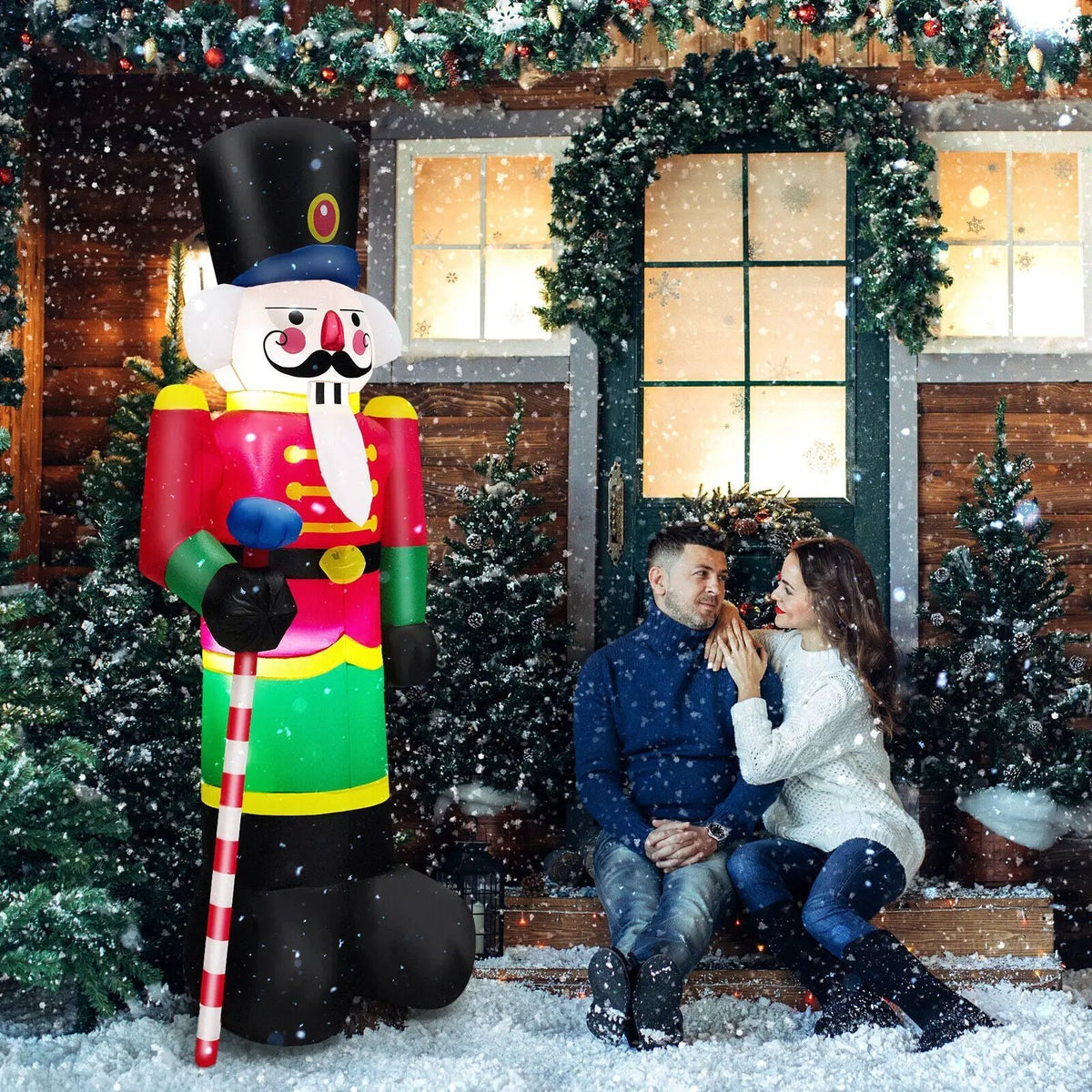 8 Feet Inflatable Nutcracker Soldier with 2 Built-in LED Lights, photo 8 of 8