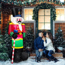 8 Feet Inflatable Nutcracker Soldier with 2 Built-in LED Lights by LJGDeals