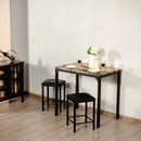 3 Piece Counter Height Dining Set Faux Marble Table by LJGDeals