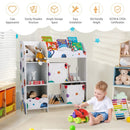 Kids Toy and Book Organizer Children Wooden Storage Cabinet with Storage Bins by LJGDeals