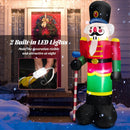 8 Feet Inflatable Nutcracker Soldier with 2 Built-in LED Lights by LJGDeals