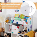 Kids Toy and Book Organizer Children Wooden Storage Cabinet with Storage Bins by LJGDeals
