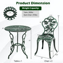 Outdoor Cast Aluminum Patio Furniture Set with Rose Design by LJGDeals