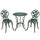 Outdoor Cast Aluminum Patio Furniture Set with Rose Design by LJGDeals