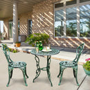 Outdoor Cast Aluminum Patio Furniture Set with Rose Design by LJGDeals