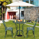 Outdoor Cast Aluminum Patio Furniture Set with Rose Design by LJGDeals