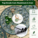 Outdoor Cast Aluminum Patio Furniture Set with Rose Design by LJGDeals