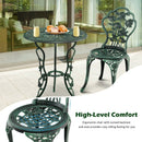 Outdoor Cast Aluminum Patio Furniture Set with Rose Design by LJGDeals
