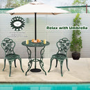 Outdoor Cast Aluminum Patio Furniture Set with Rose Design by LJGDeals