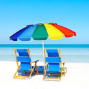8FT Portable Beach Umbrella with Sand Anchor and Tilt Mechanism for Garden and Patio by LJGDeals