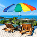 8FT Portable Beach Umbrella with Sand Anchor and Tilt Mechanism for Garden and Patio by LJGDeals