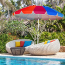 8FT Portable Beach Umbrella with Sand Anchor and Tilt Mechanism for Garden and Patio by LJGDeals