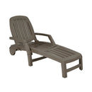 Adjustable Patio Sun Lounger with Weather Resistant Wheels by LJGDeals