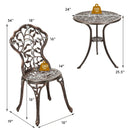 3 Pieces Cast Aluminum Bistro Set by LJGDeals