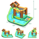 Inflatable Waterslide Bounce House Climbing Wall Ball Pit with Blower by LJGDeals