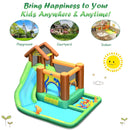 Inflatable Waterslide Bounce House Climbing Wall Ball Pit with Blower by LJGDeals