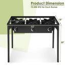 225000 BTU Portable Propane 3 Burner Gas Cooker by LJGDeals