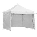 10 x 10 Feet Pop-up Gazebo with 5 Removable Zippered Sidewalls and Extended Awning-Blue by DirectDeals