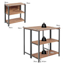 Acacia Wood Patio Folding Dining Table Storage Shelves by LJGDeals