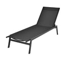 Outdoor Reclining Chaise Lounge Chair with 6-Position Adjustable Back by LJGDeals