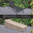 Outdoor Reclining Chaise Lounge Chair with 6-Position Adjustable Back by LJGDeals