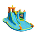 Inflatable Water Slide with Bounce House and Splash Pool without Blower for Kids by LJGDeals