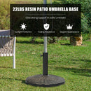 22Lbs Patio Resin Umbrella Base with Wicker Style for Outdoor Use by LJGDeals